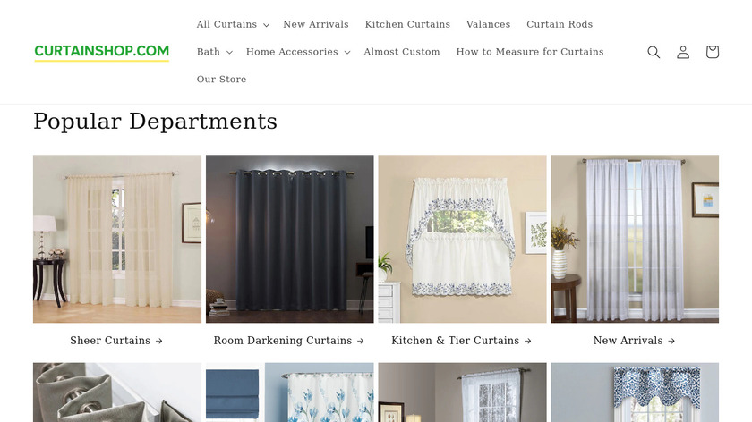 Curtains Landing Page