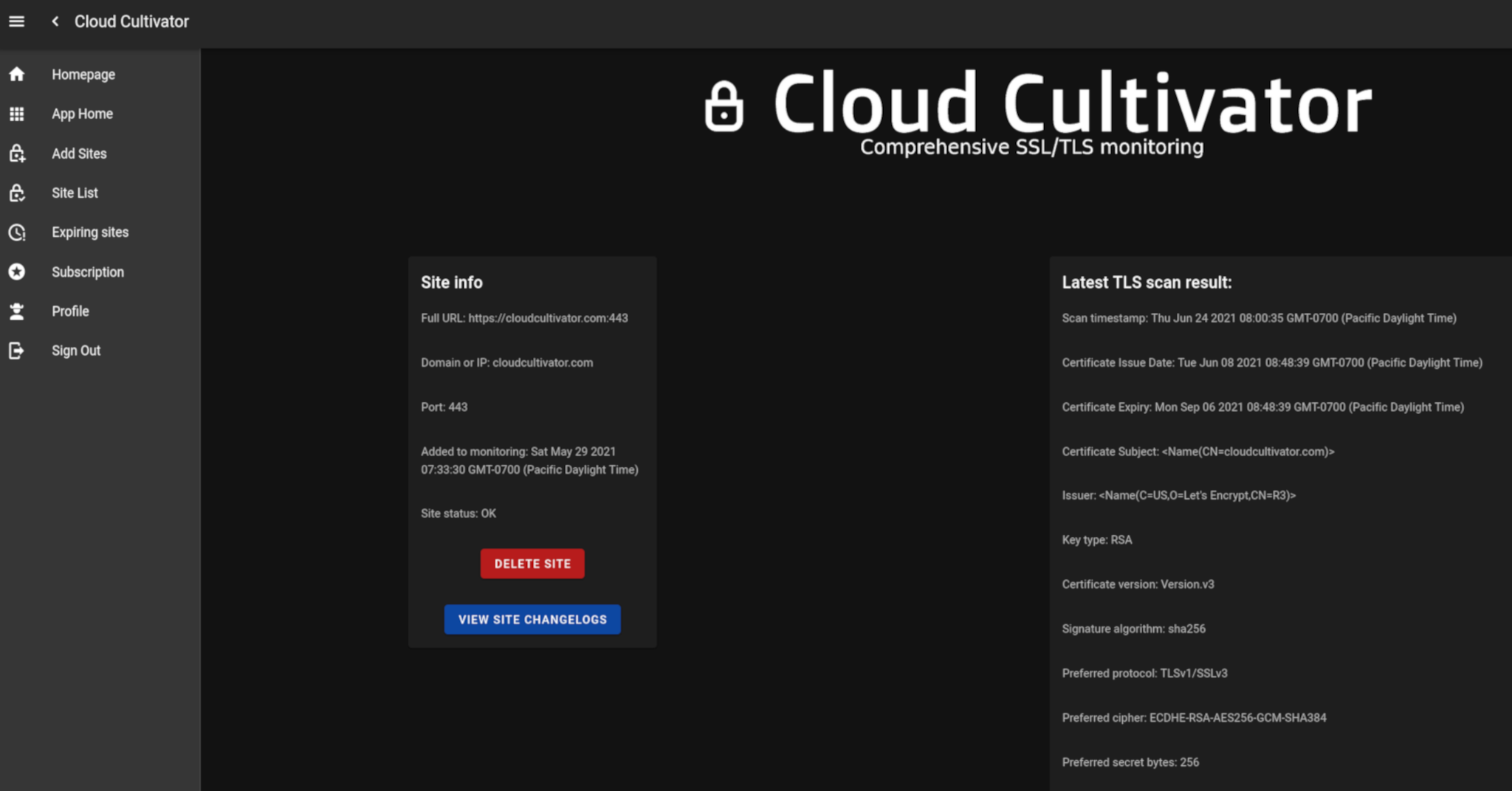 Cloud Cultivator Landing page