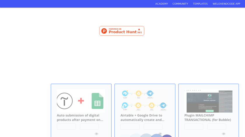 NoCode Tutorials Landing Page