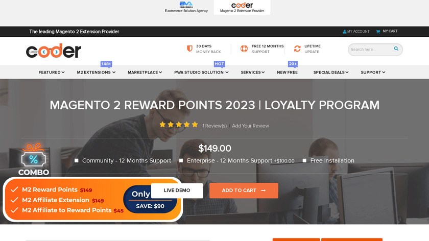 Landofcoder Magento 2 Reward Points Landing Page