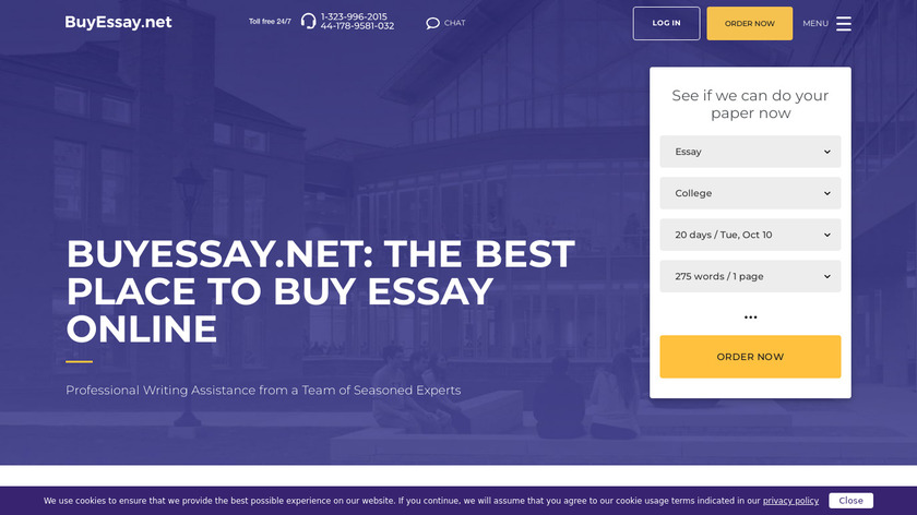 buyessay.net Landing Page