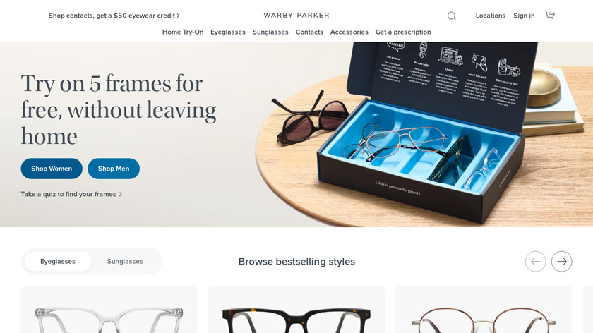 Warby Parker Landing Page