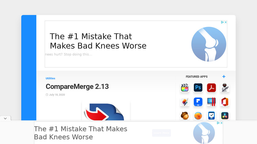 CompareMerge Landing Page