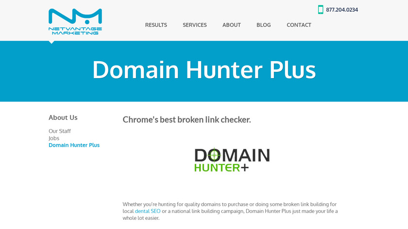 Domain Hunter Plus Landing Page
