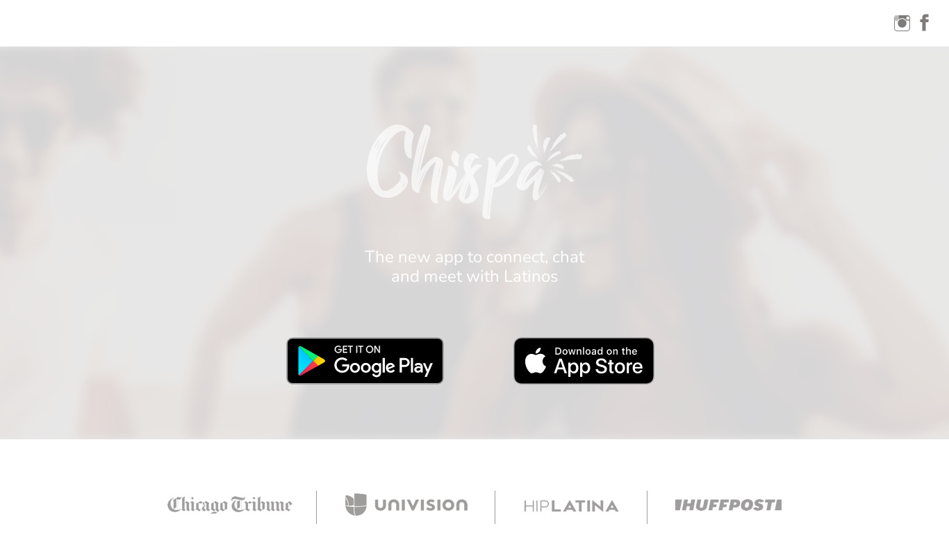 Chispa – Dating for Latinos Landing page