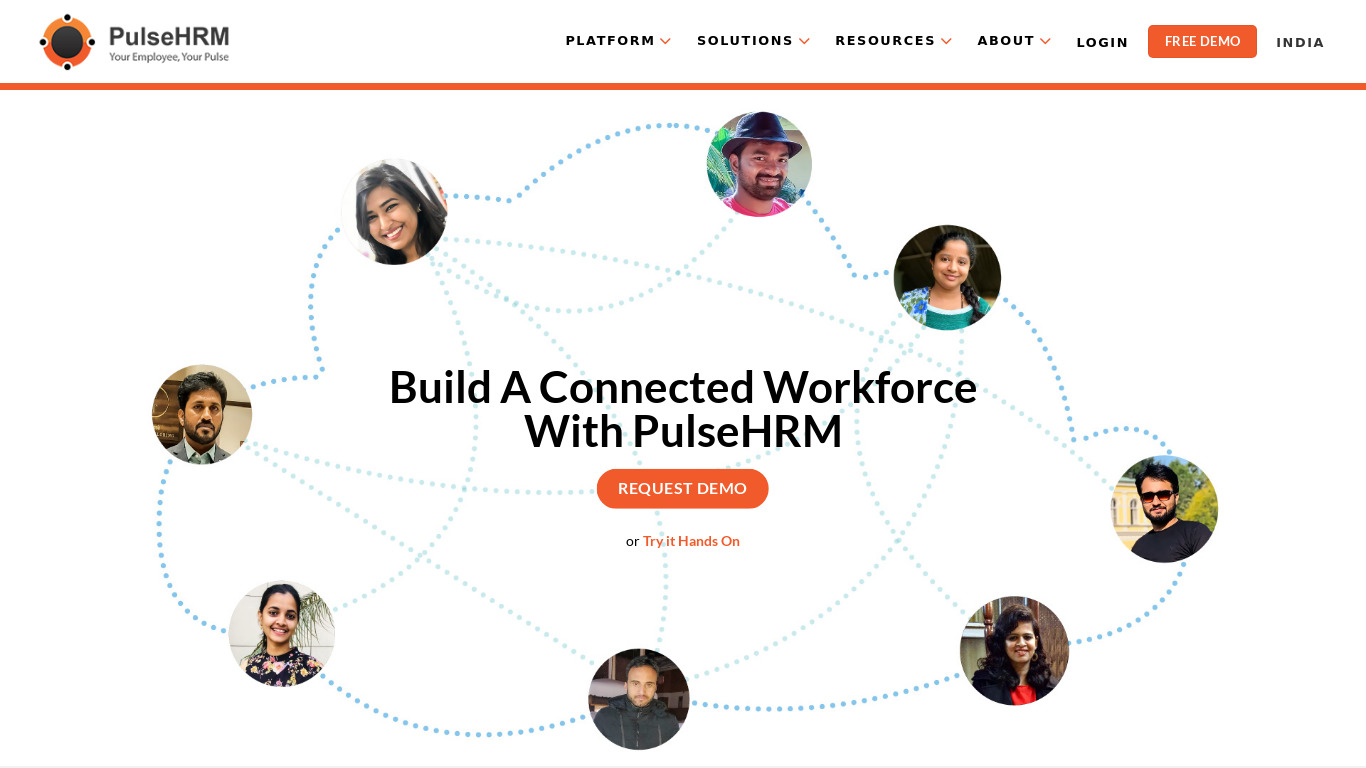 PulseHRM Landing page