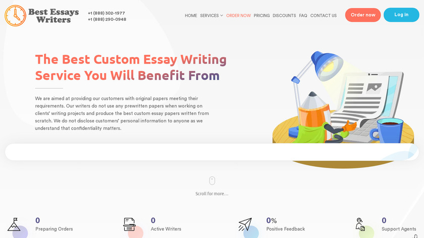 Best-essays-writers.com Landing Page