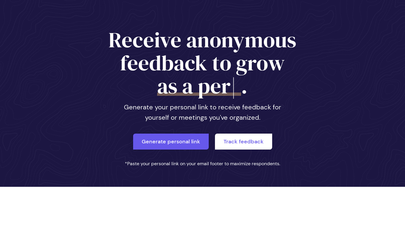 My Personal Growth Landing page