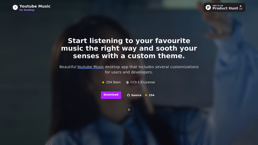 Youtube Music for your Desktop Landing Page