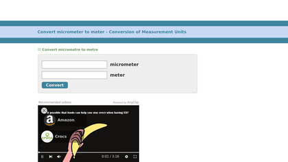 Micrometer to Meter image
