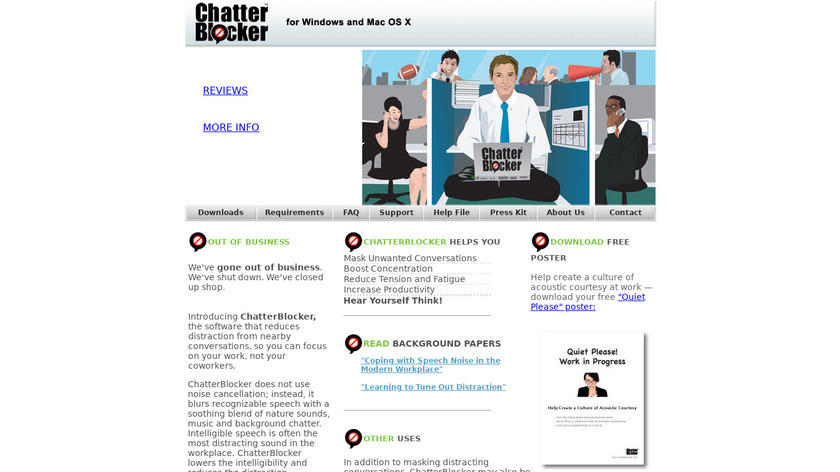 ChatterBlocker Landing Page