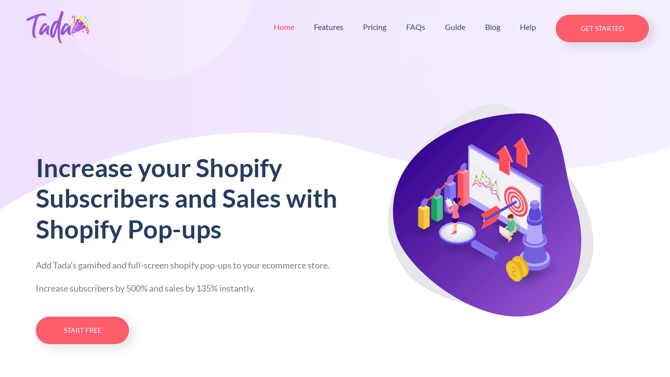 Tada by Smartflowlabs Landing page