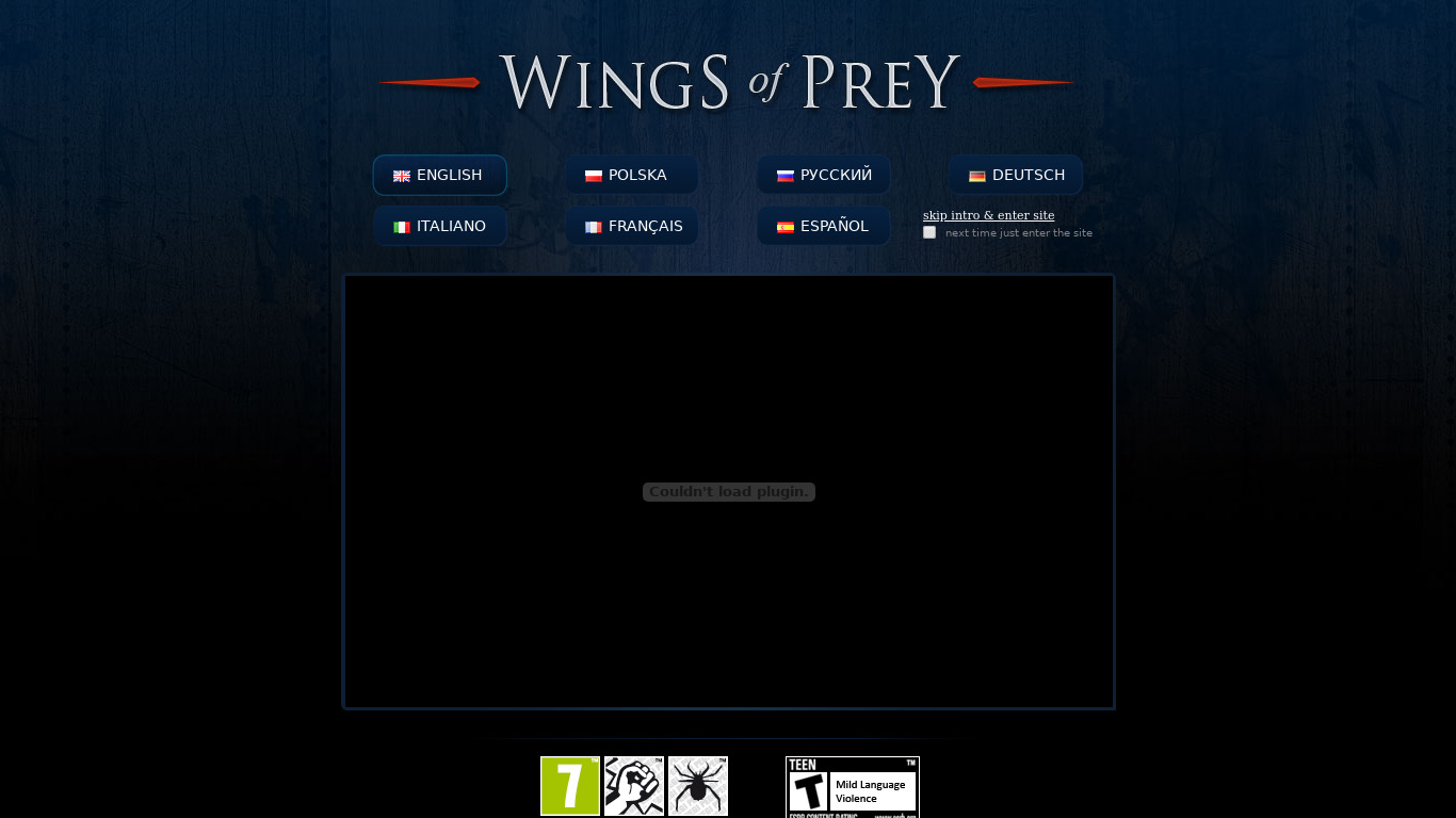 Wings of Prey Landing page
