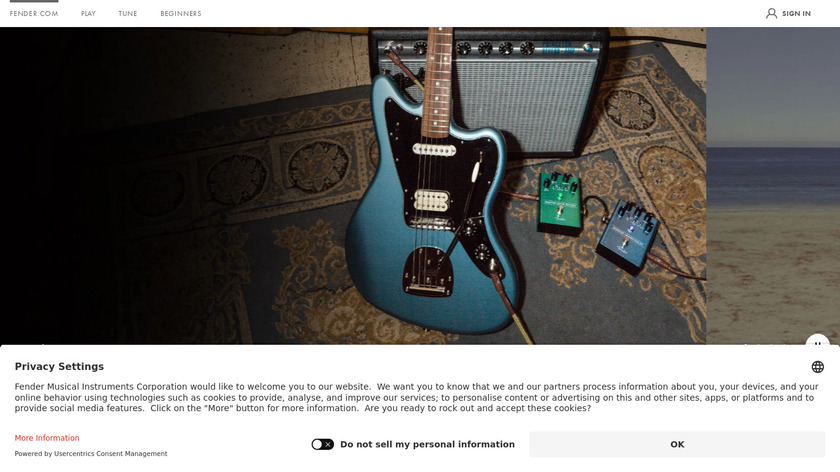 Fender Guitar Tuner Landing Page