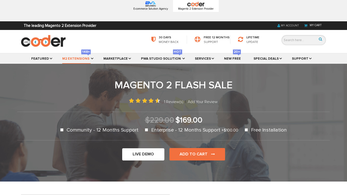 Landofcoder Magento 2 Flash Sale Landing page