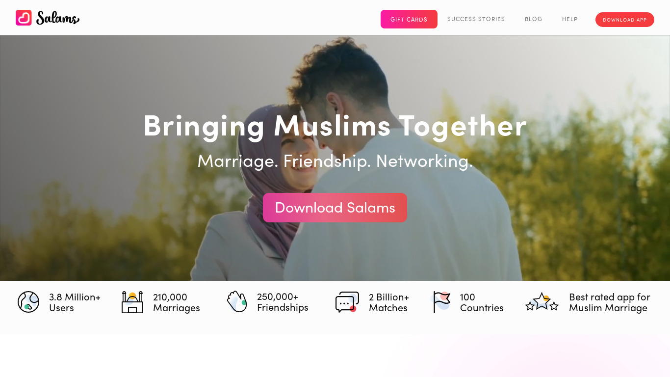 Salams (Formerly Minder) Landing page
