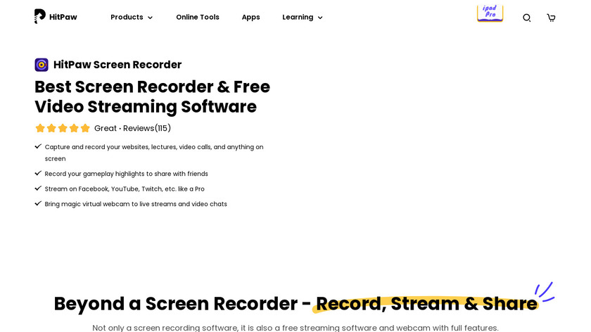 HitPaw Screen Recorder Landing Page