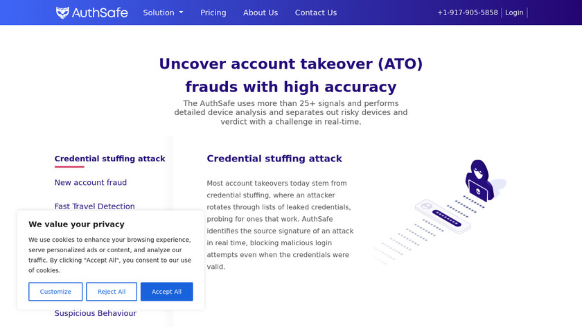 Authsafe.ai Landing Page