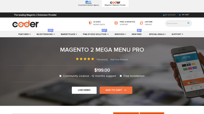 Landofcoder Magento2 Mega Menu Pro Landing Page