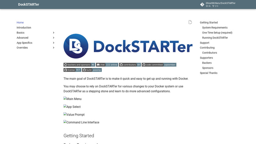 DockSTARTer Landing Page