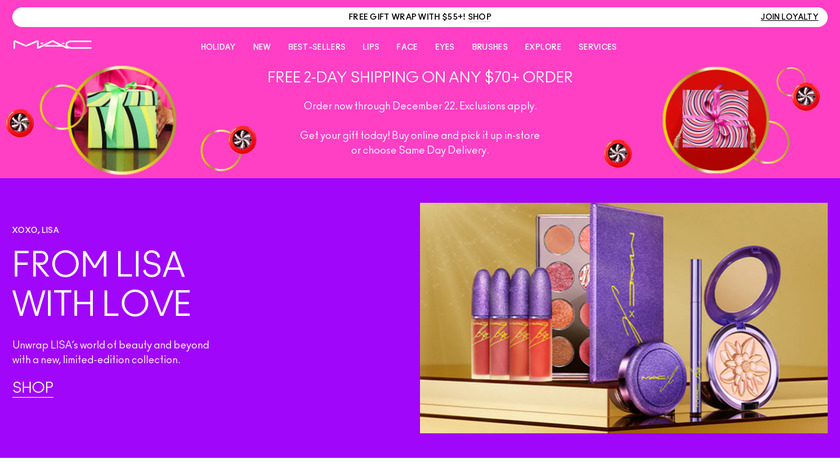Mac Cosmetics Landing Page