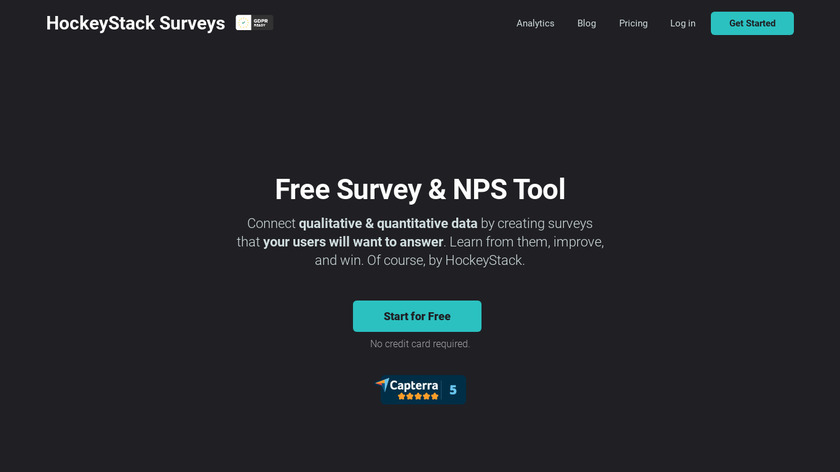 Surveys by HockeyStack Landing Page