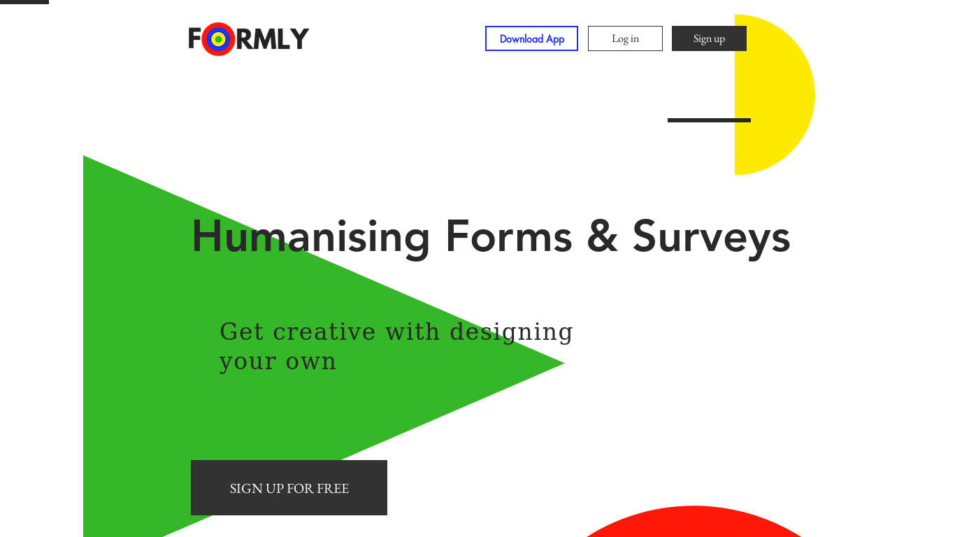 Formly Landing page