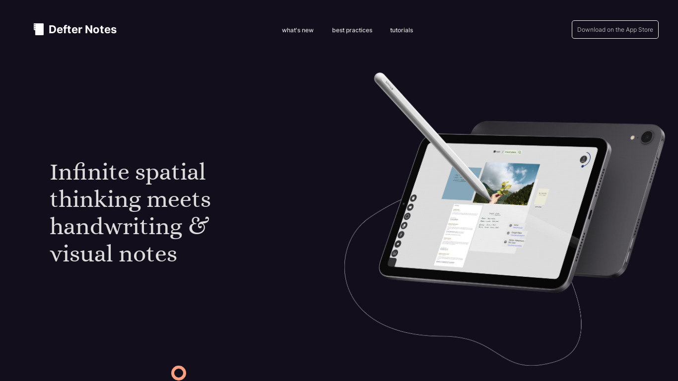 Defter Notes private beta Landing page