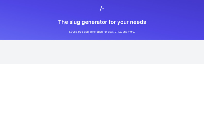Slugify Landing Page