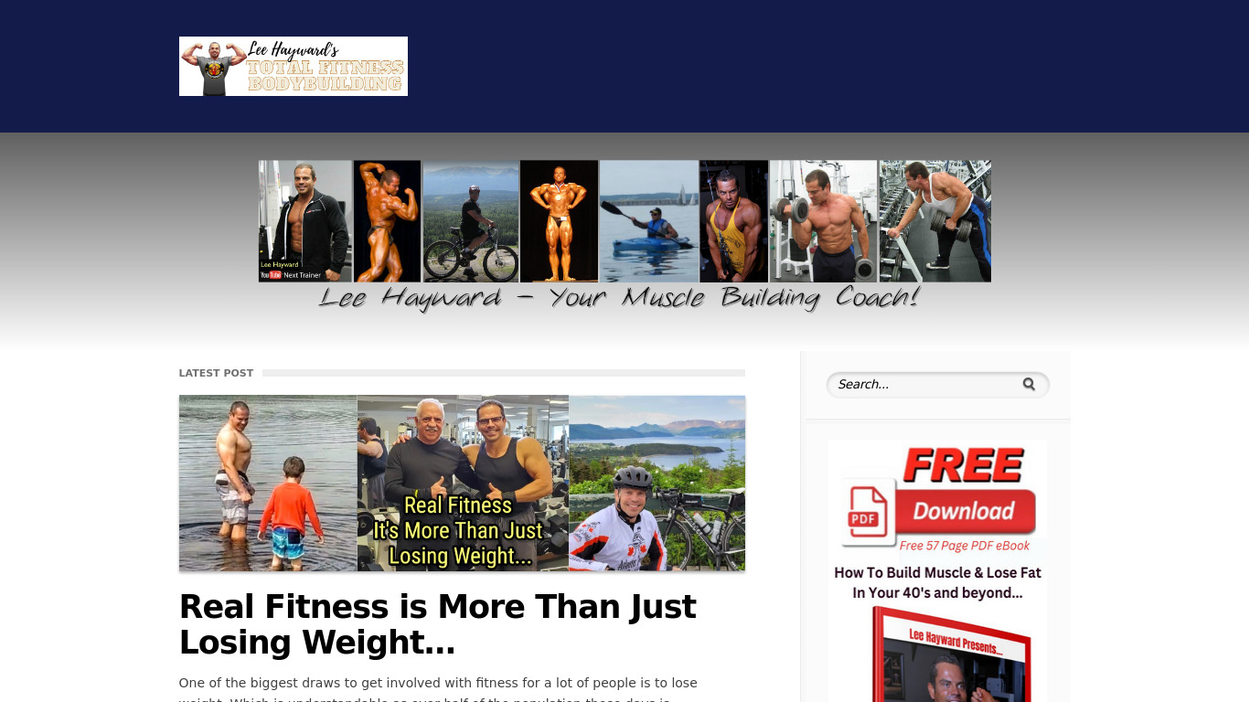 Total Fitness Workout Gym App Landing page