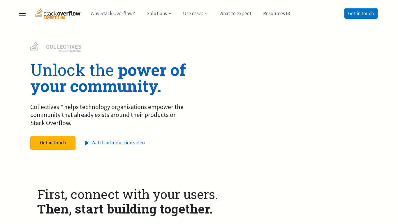 Collectives™ on Stack Overflow Landing page