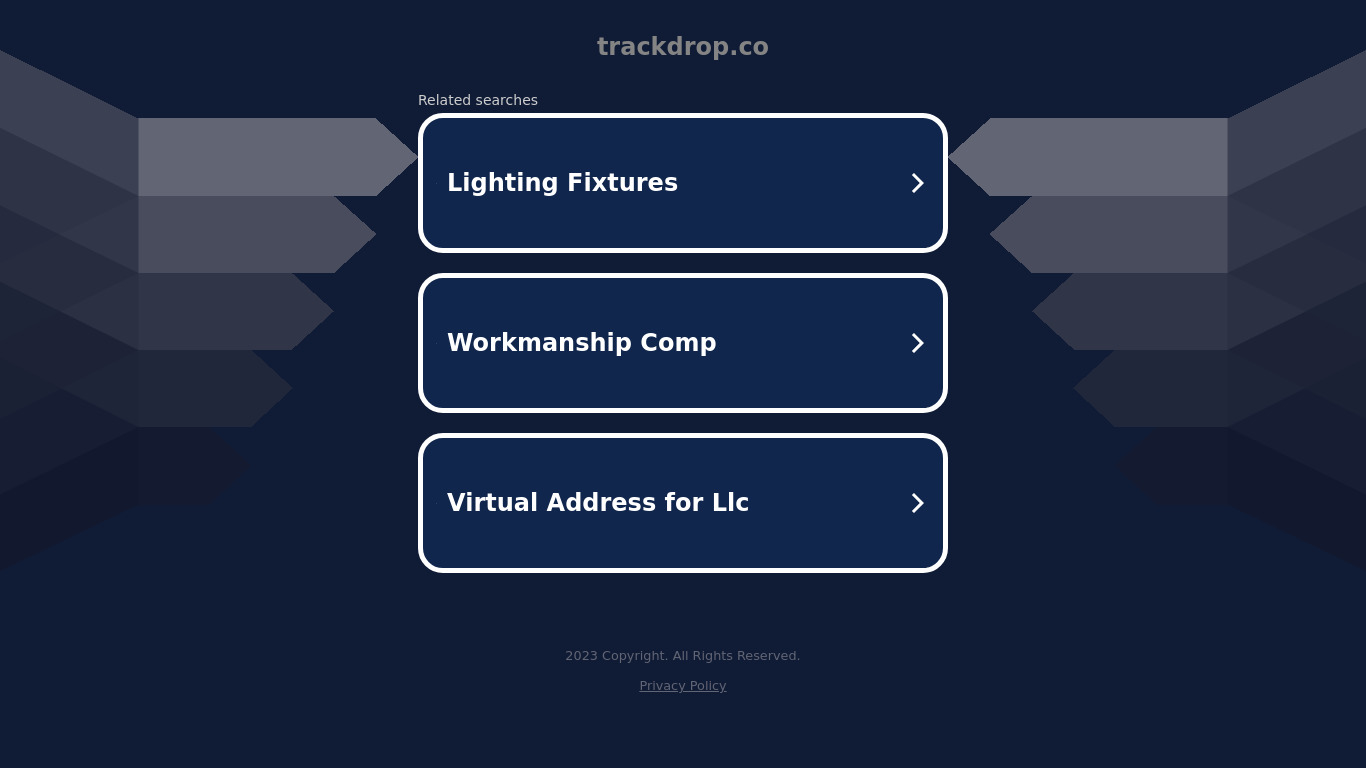 TrackDrop Landing page