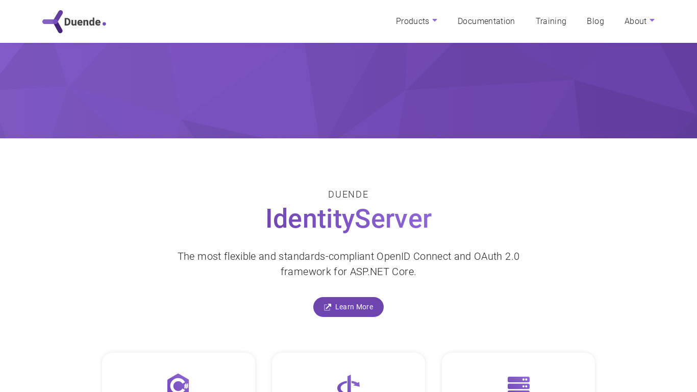 IdentityServer4 Landing page