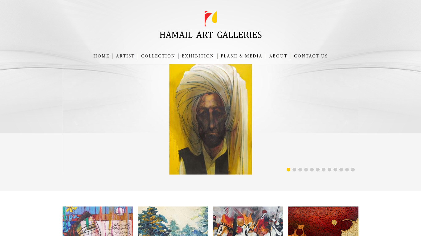 Hamail Art Gallery Landing page