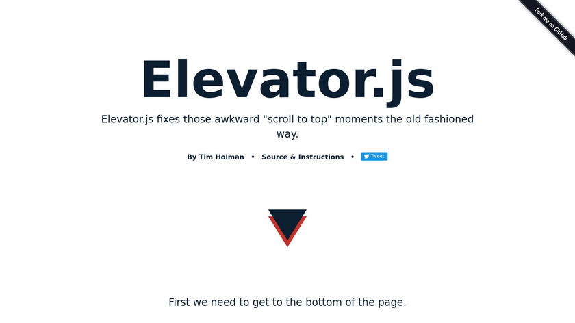 Elevator.js Landing Page
