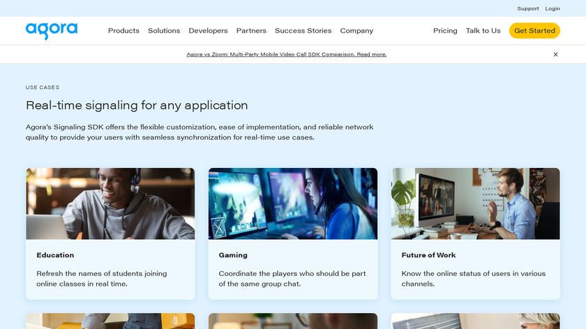 Agora Real-Time Messaging Landing Page