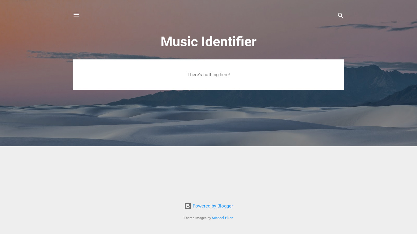 Music Identifier Landing page