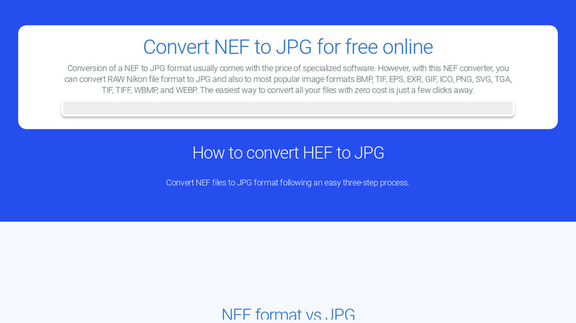 NEFconverter Landing Page