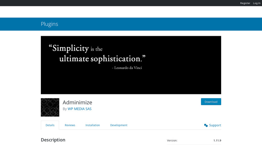 Adminimize Landing Page