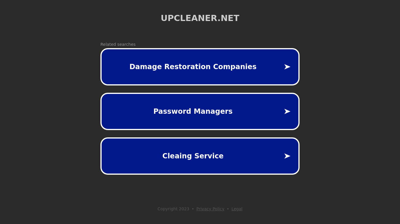 UPCleaner Landing page