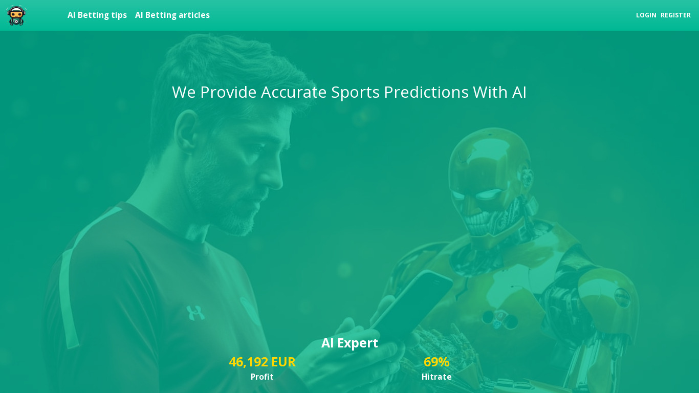 Find Your Betting Tips Landing page