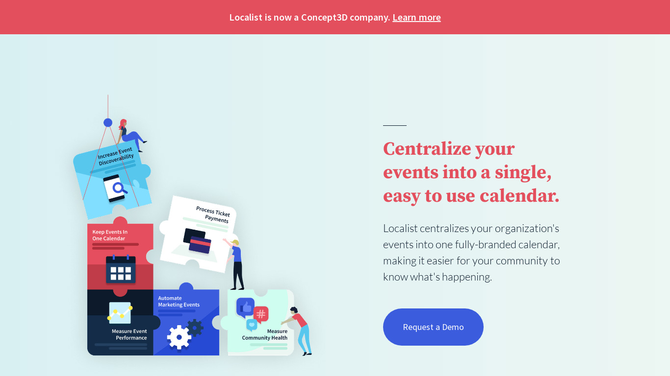 Localist Landing page