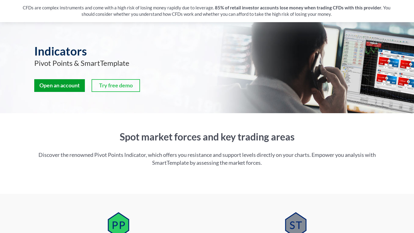 ActivTrades Landing page