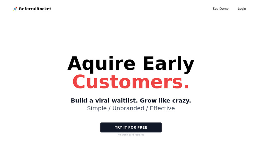 ReferralRocket Landing Page