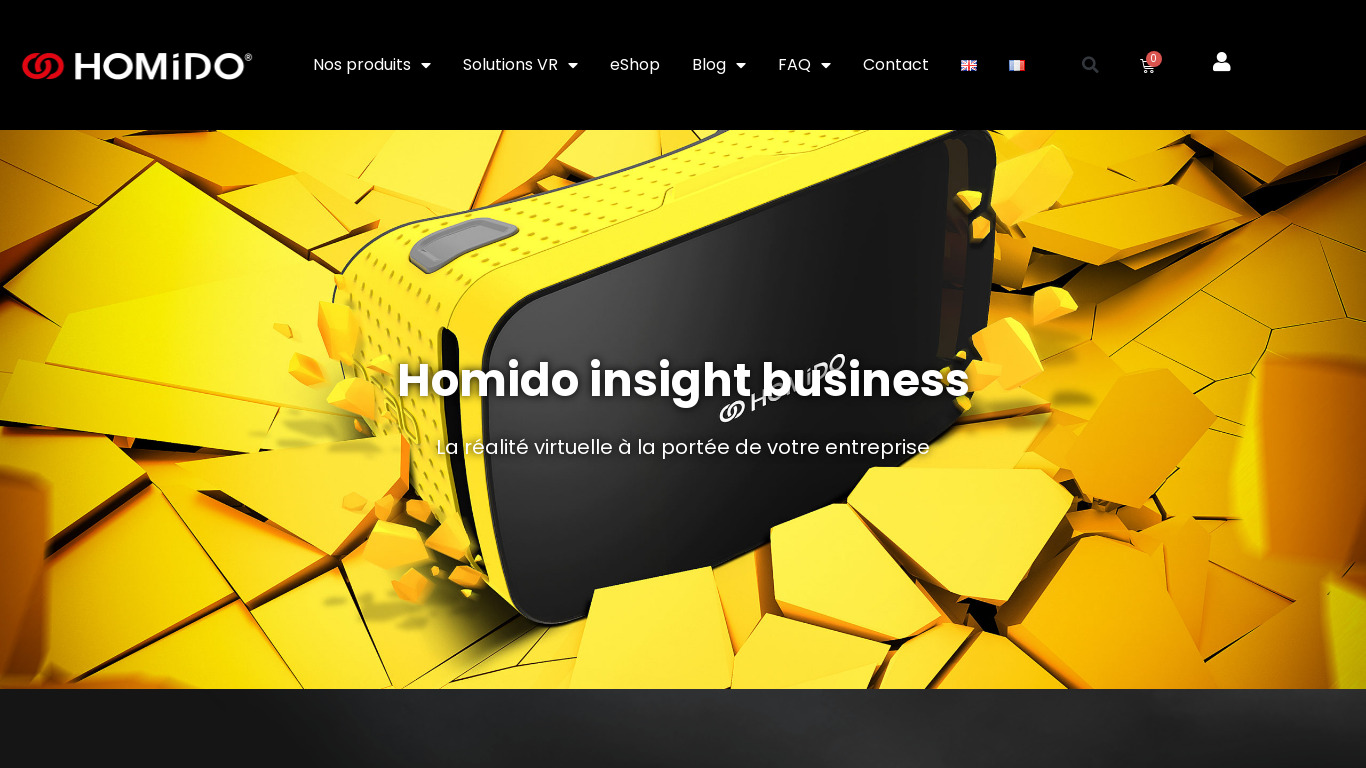 Homido 360 VR player Landing page