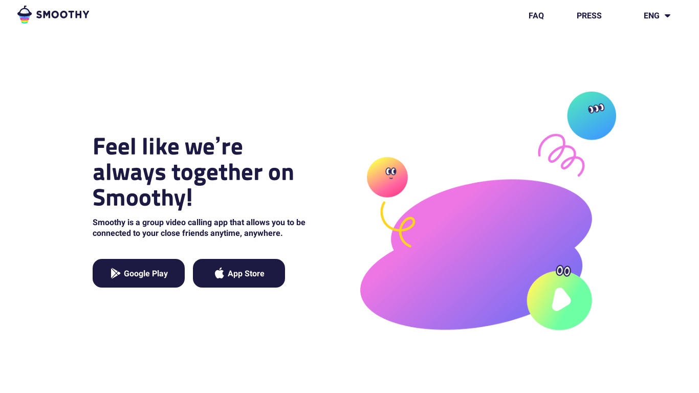 SMOOTHY Landing page