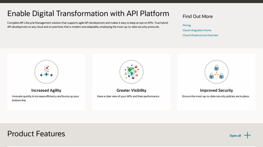 Oracle API Platform Landing Page