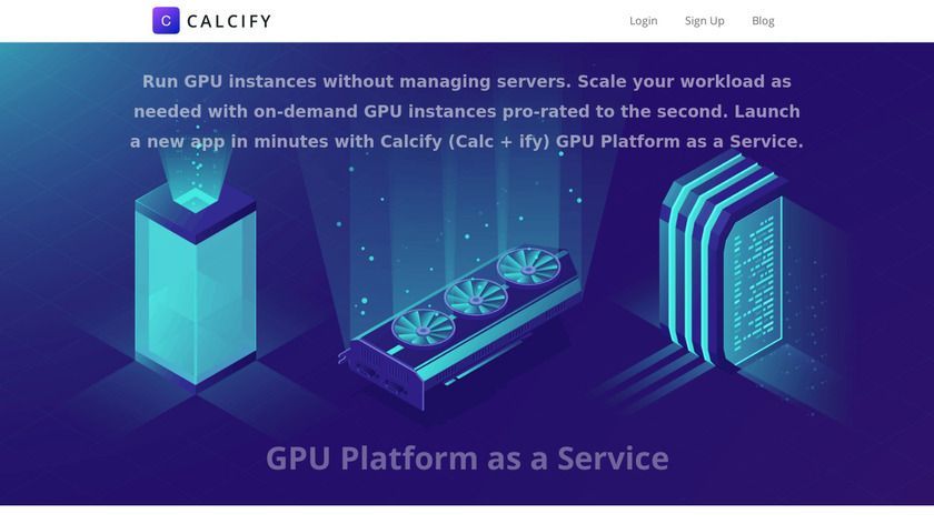 Calcify.io Landing Page