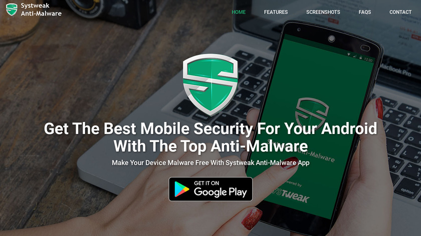 Systweak Anti-Malware Landing Page
