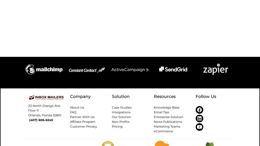 Inbox Mailers Landing Page